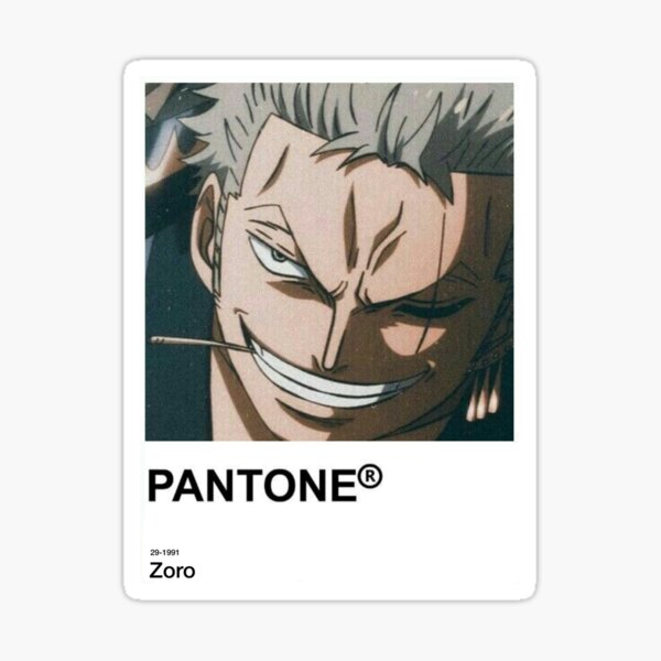 Zoro Anime Pantone Sticker Sticker