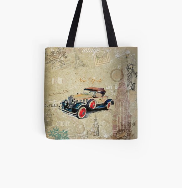 Nostalgic Vintage Art New York All Over Print Tote Bag