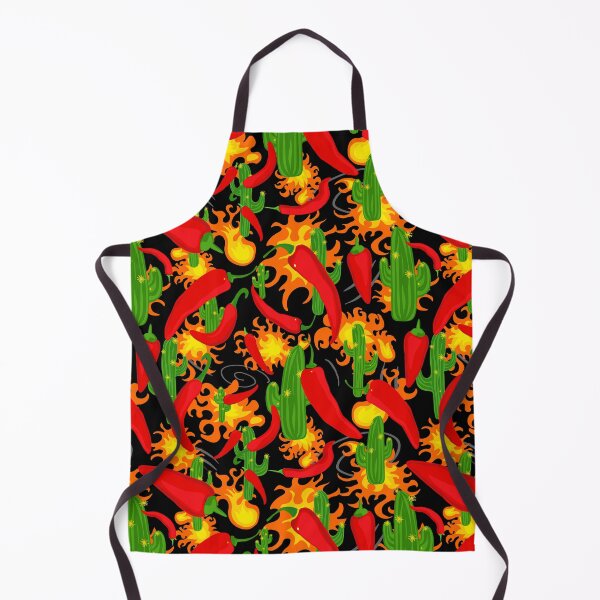 Item preview, Chilli Peppers, Cactus and Flames Cartoon Pattern designed and sold by CreativeBridge.