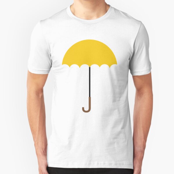 Flat Yellow Umbrella Slim Fit T-Shirt