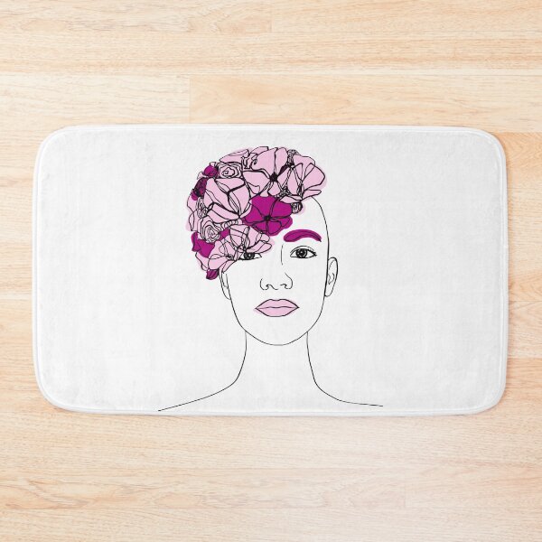 Item preview, Flower Girl Line Art Woman Portrait designed and sold by artsandsoul.