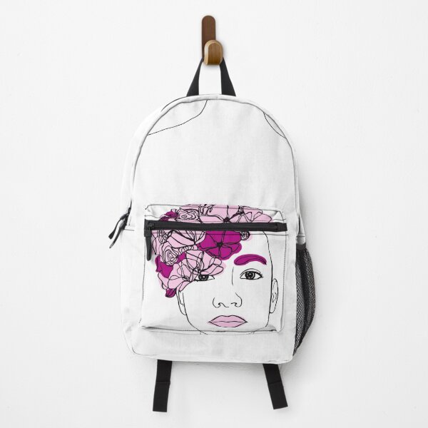 Item preview, Flower Girl Line Art Woman Portrait designed and sold by artsandsoul.