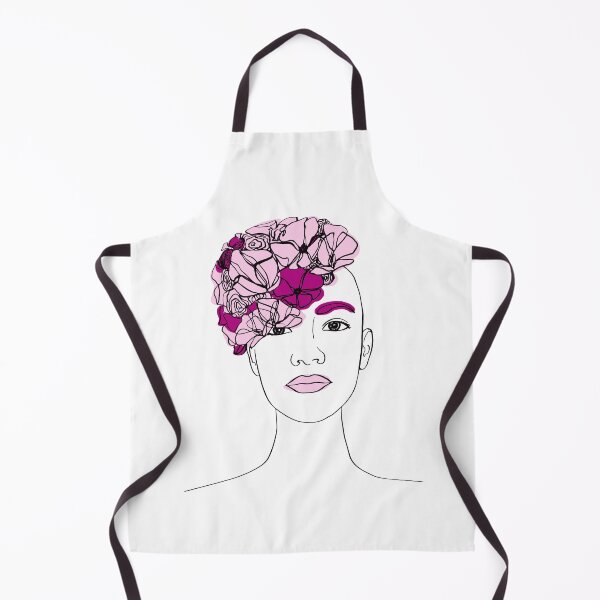 Item preview, Flower Girl Line Art Woman Portrait designed and sold by artsandsoul.