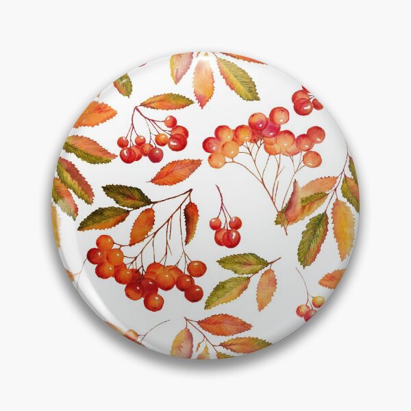 Item preview, Autumn seamless pattern with watercolor rowan branches designed and sold by AsyaTury.