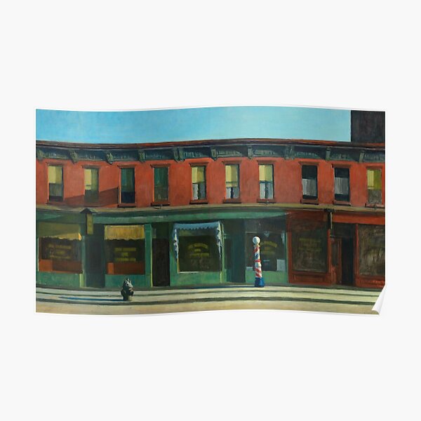 Early Sunday Morning - Edward Hopper (1930) Poster