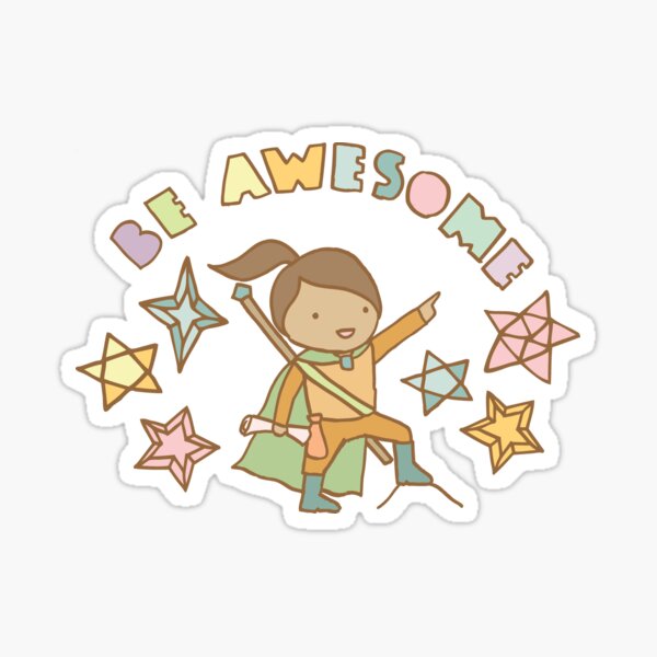 Be Awesome Girls Adventurer Sticker
