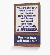 Happy Father's Day, Superhero Dad. Greeting Card
