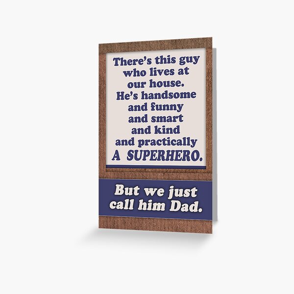 Happy Father's Day, Superhero Dad. Greeting Card