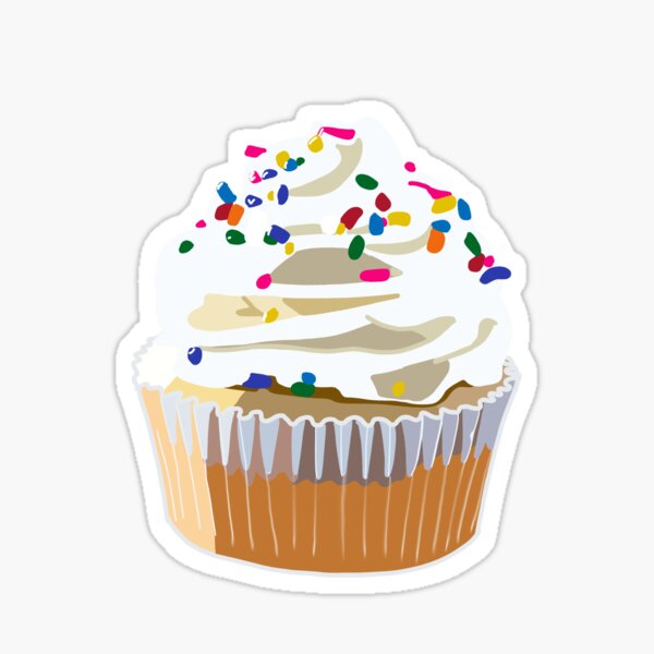 Vanilla Cupcake Sticker