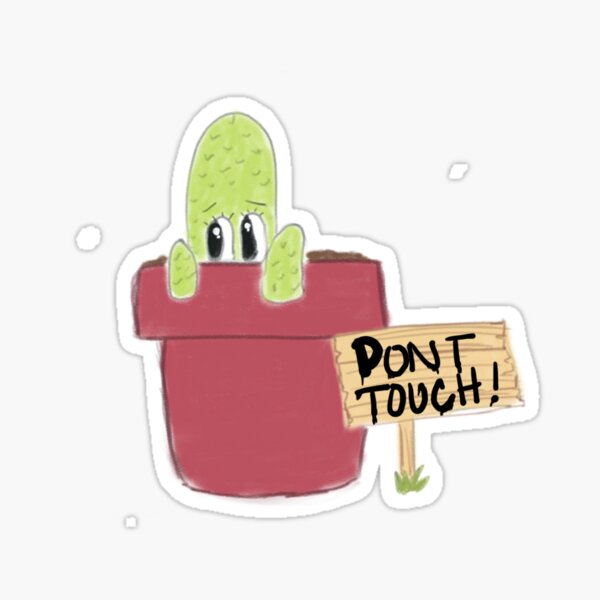 shy cactus Sticker