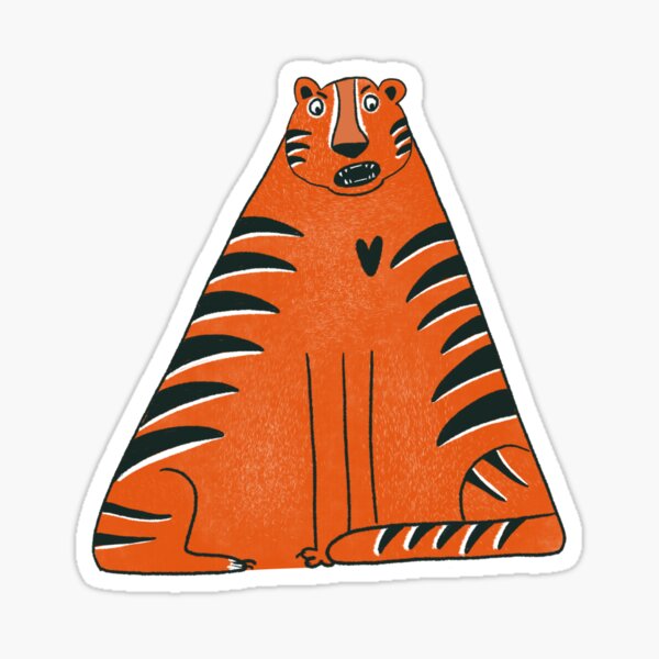 Triangled Tiger Sticker