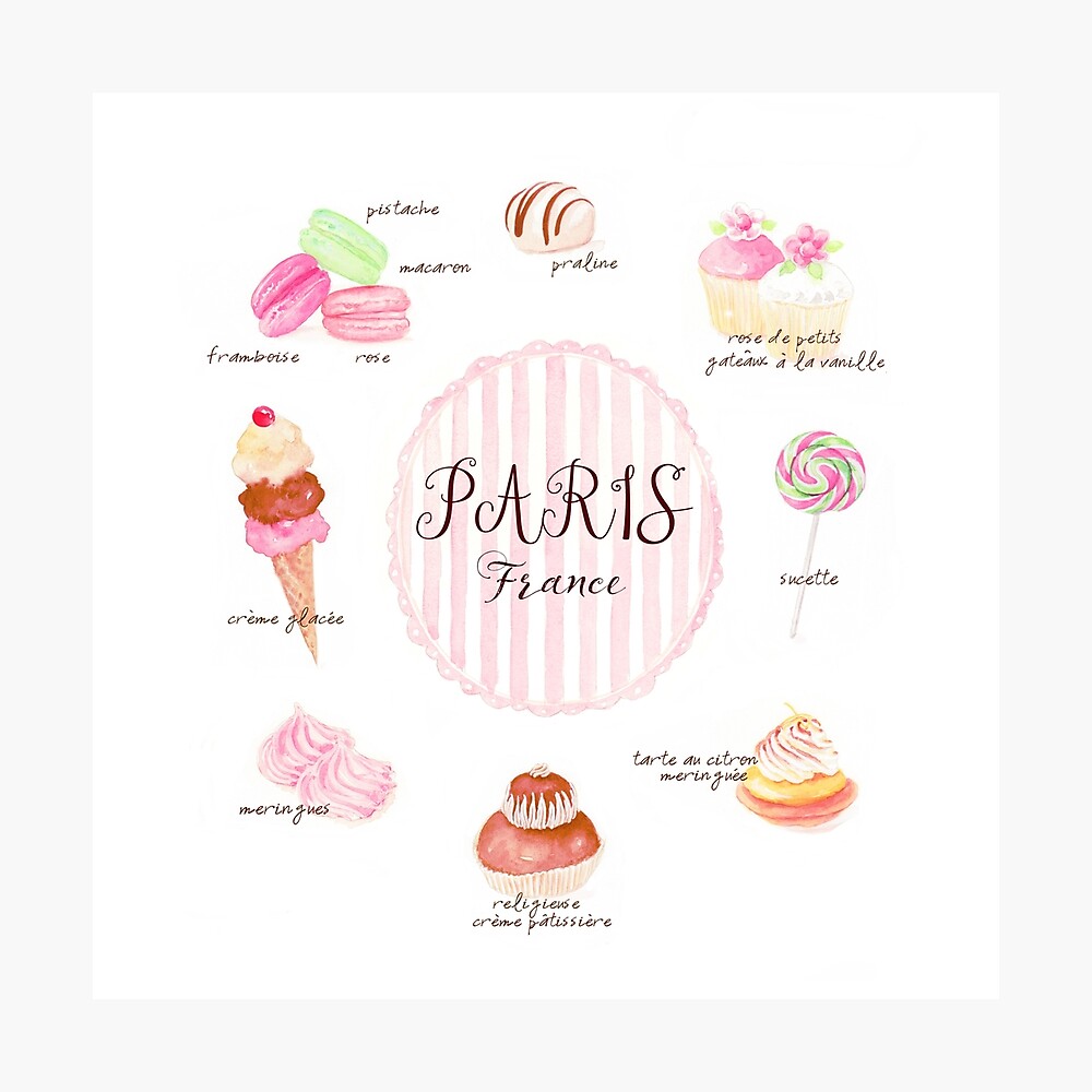 French Patisserie Paris France Poster By Cafebaudelaire Redbubble