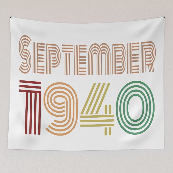 Item preview, Happy 80th Birthday, Happy Eighties Birthday, born in September 1940 designed and sold by marosharaf.
