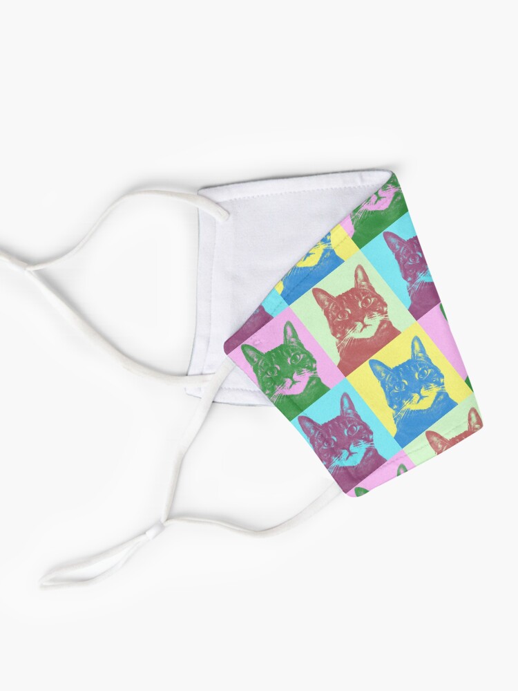 Alternate view of Tabby Pop Art Cat Art Pet Art Mask