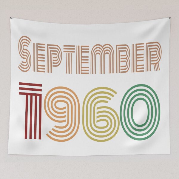 Item preview, Happy 60th Birthday, Happy sixties Birthday, born in September 1960 designed and sold by marosharaf.