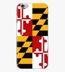 Vinilo o funda para iPhone Estuche para Smartphone - Bandera Estatal de Maryland - Vertical