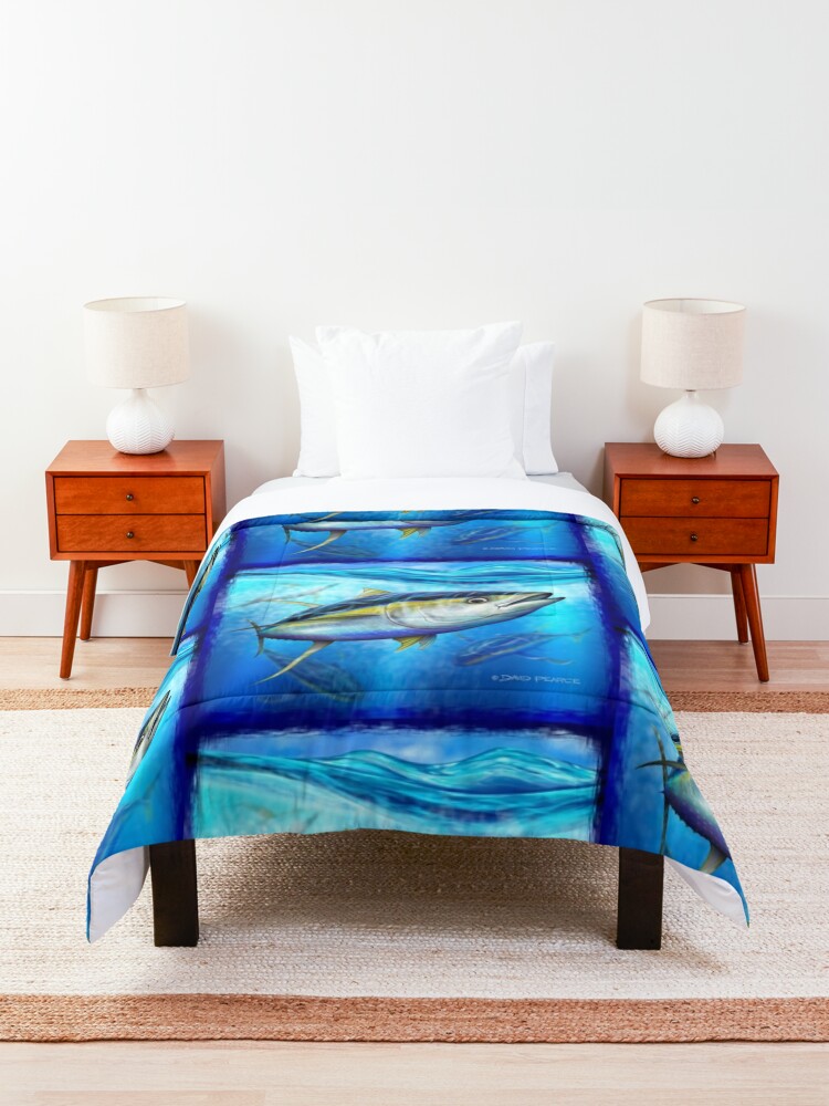 Alternate view of Yellowfin Tuna - Out of the Blue Comforter