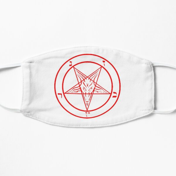Red Baphomet Pentagram of The Church of Satan Flat Mask