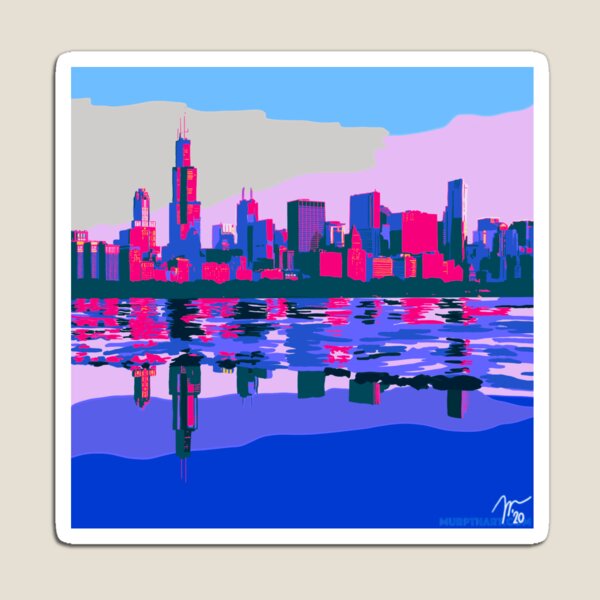 Full Chicago Skyline Magnet