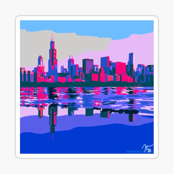 (Original) Chicago Skyline Sticker