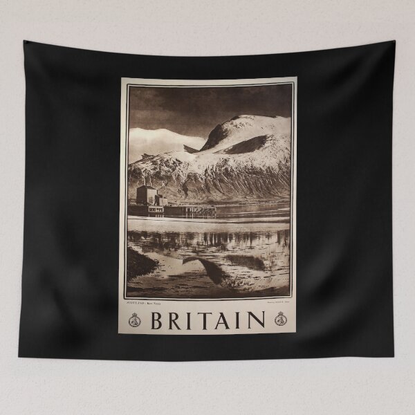 Item preview, Ben Nevis Britain vintage travel poster designed and sold by stickart-marek.