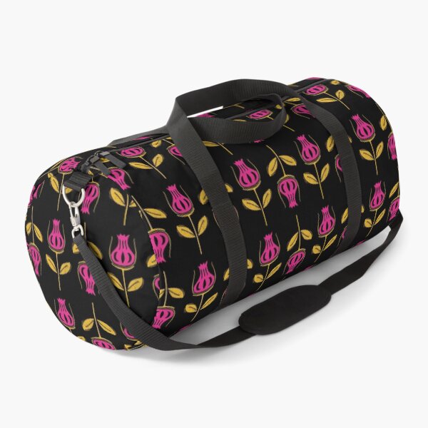 Item preview, Floral Block Print on Black designed and sold by The Wellington Boot.