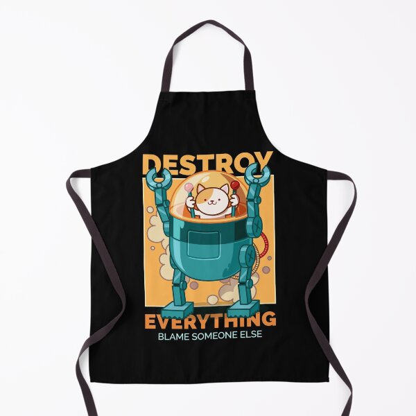 Robotic cat, blame someone else Apron
