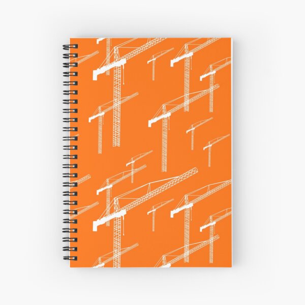 White building cranes Spiral Notebook