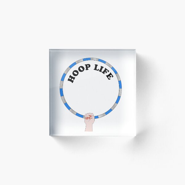 hula hooping hoop life Acrylic Block