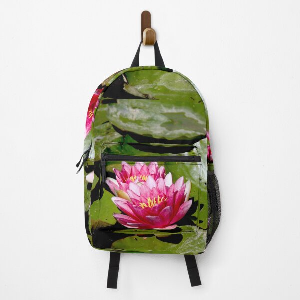 Item preview, Pink water lilies flowers and leaves designed and sold by EstelleRossetti.