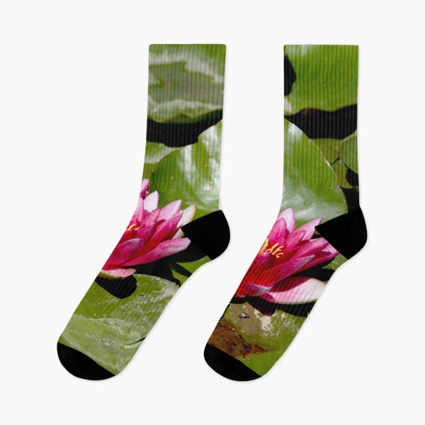 Item preview, Pink water lilies flowers and leaves  designed and sold by EstelleRossetti.