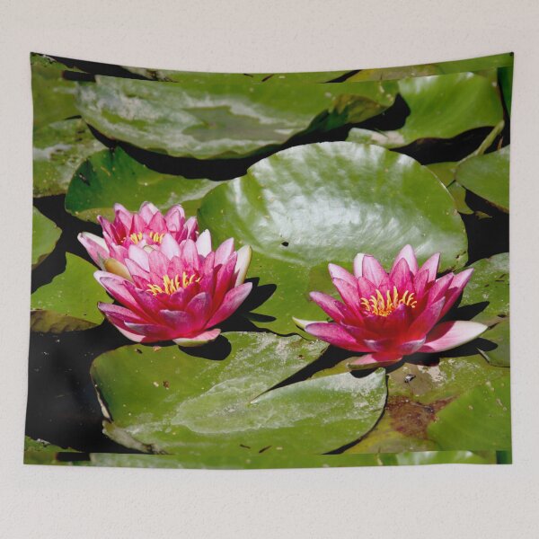 Item preview, Pink water lilies flowers and leaves  designed and sold by EstelleRossetti.