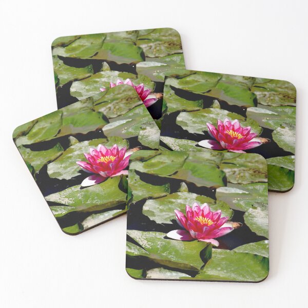 Item preview, Pink water lilies flowers and leaves  designed and sold by EstelleRossetti.