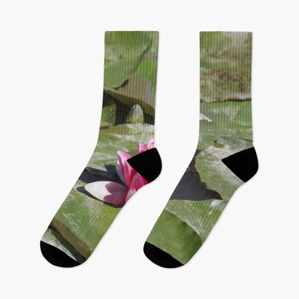 Item preview, Pink water lilies flowers and leaves  designed and sold by EstelleRossetti.