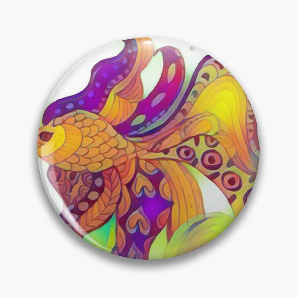 Item preview, Multicolour abstract fish painting with doodle art patterns designed and sold by Sonia dutta_art.