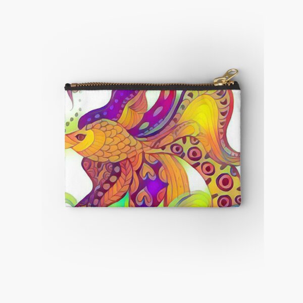 Item preview, Multicolour abstract fish painting with doodle art patterns designed and sold by Sonia dutta_art.