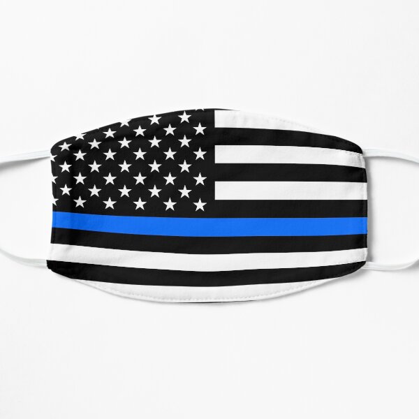 Thin Blue Line / Police / Law Enforcement / USA Flag Mask