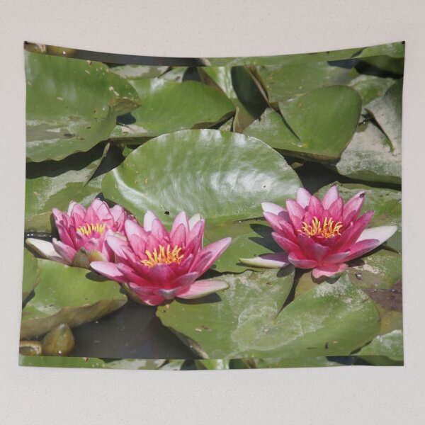 Item preview, Pink water lilies flowers and leaves  designed and sold by EstelleRossetti.