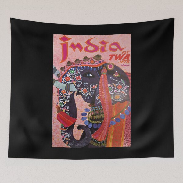 Item preview, India vintage travel poster designed and sold by stickart-marek.