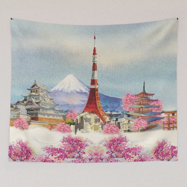 Item preview, Amazing Japanese Landscape Painting designed and sold by Vector Scout Lab.