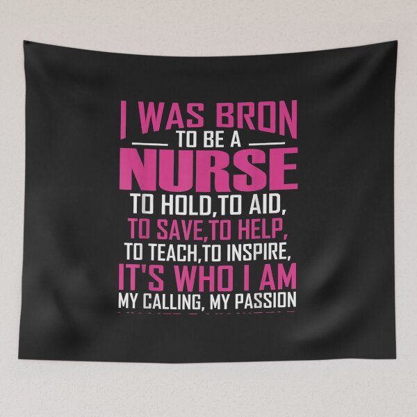 Item preview, I Was Bron To Be A Nurse Nursing Day Gift designed and sold by JulyDesigns.