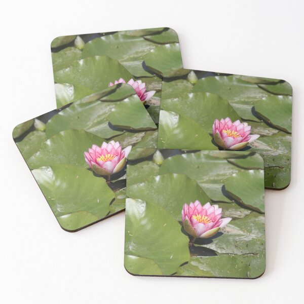 Item preview, Pink water lilies flowers and leaves  designed and sold by EstelleRossetti.