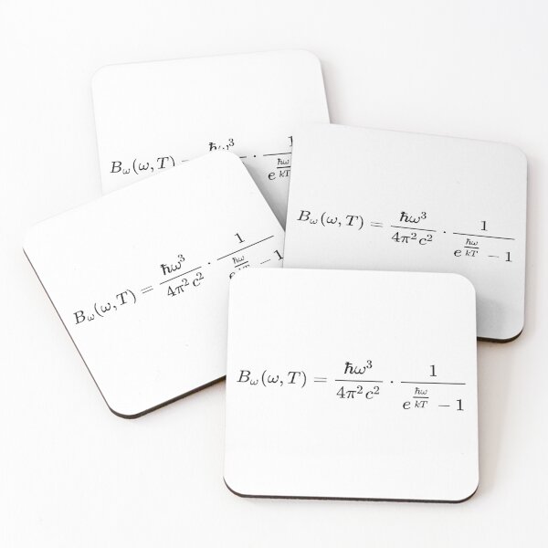 Planck's law of black-body radiation, Physics Coasters (Set of 4)