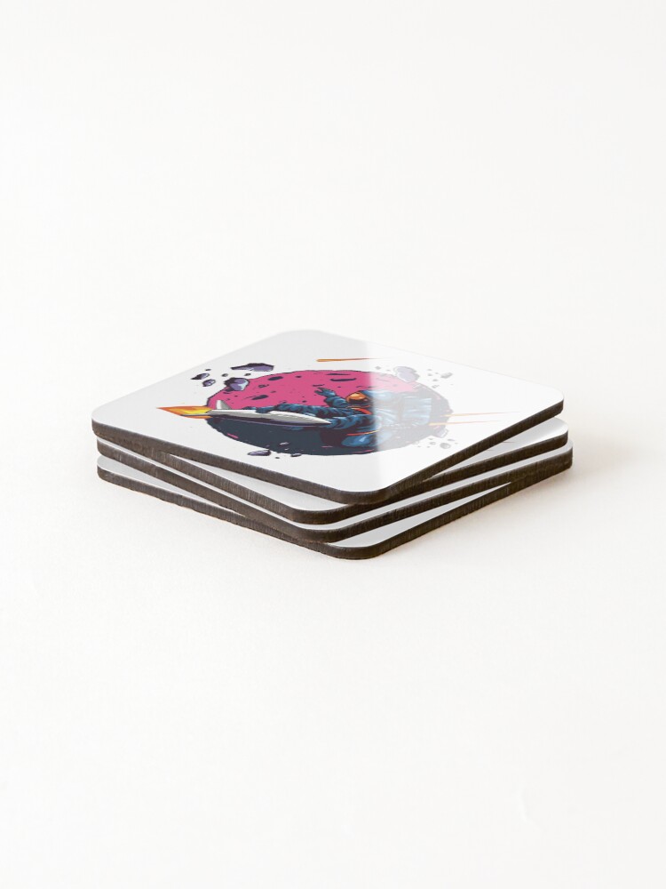 Thumbnail 4 of 5, Coasters (Set of 4), Astronaut Riding A Rocker designed and sold by renju1902.