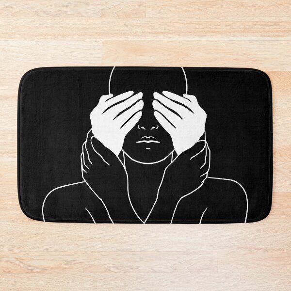 Item preview,  removing white hands from black eyes / white on black / white line designed and sold by Mariuki Flow.