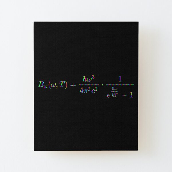Planck's law of black-body radiation, Physics Wood Mounted Print