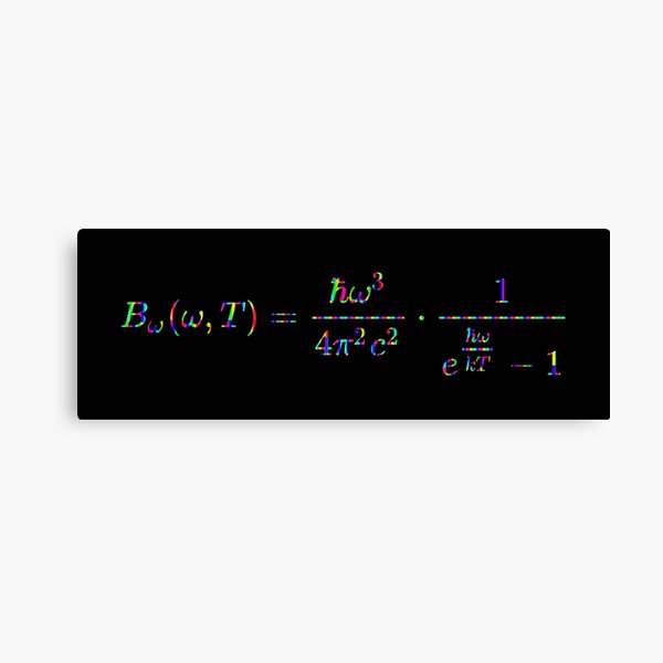 Planck's law of black-body radiation, Physics Canvas Print