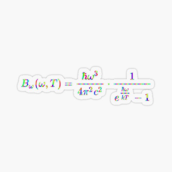 Planck's law of black-body radiation, Physics Transparent Sticker
