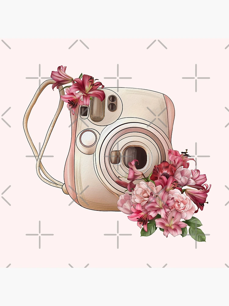Thumbnail 3 of 3, Poster, Camera and flowers designed and sold by RinaMDesigns.