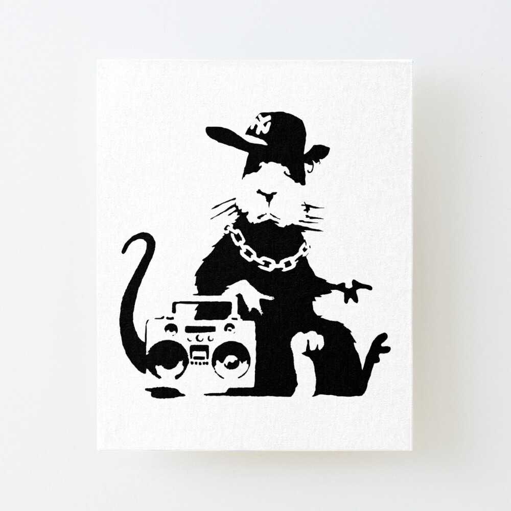 Banksy Rat Stencil, Splash of Arts